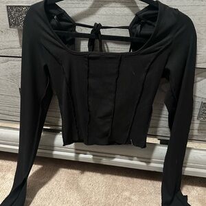 Guess Black Crop Top with Unique Straps